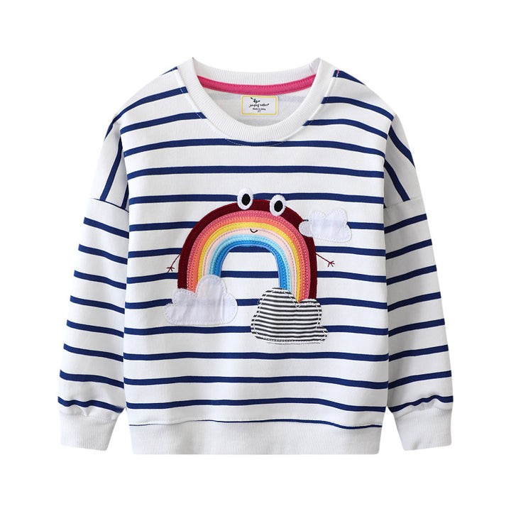 Mädchen Sweatshirt mit buntem Regenbogen-Design Echo Archiv