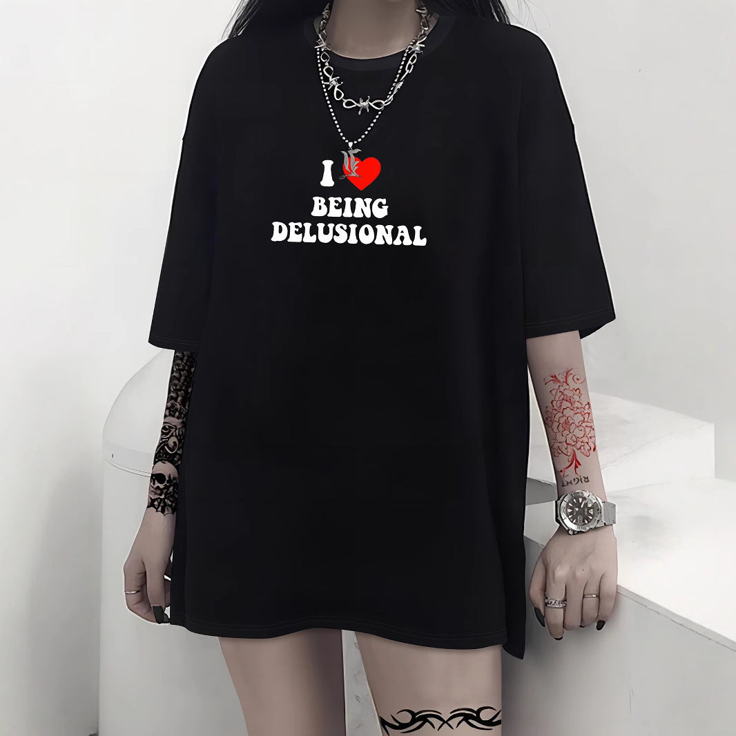 Damen T-Shirt mit kreativem Katzenmotiv und verspielter Schleife Echo Archiv