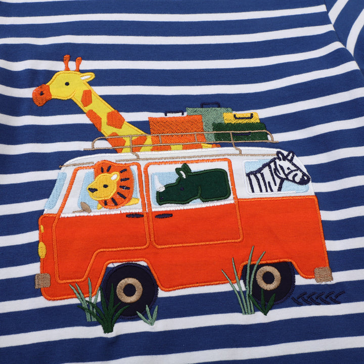 Jungen T-Shirt mit tierischem Motiv und verspieltem Fahrzeugdesign Echo Archiv