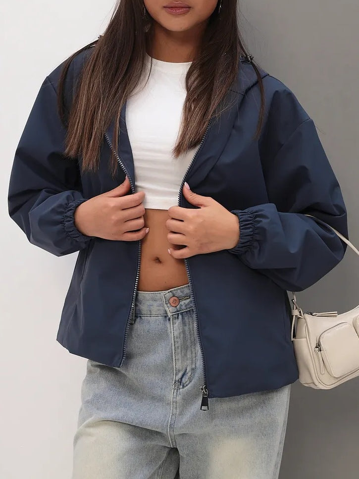 Damen Leichte Freizeitjacke mit Kapuze – Célinea