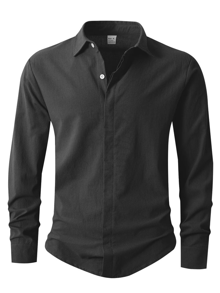 Herren Elegantes Casual-Hemd mit Slim-Fit Schnitt Echoarchiv