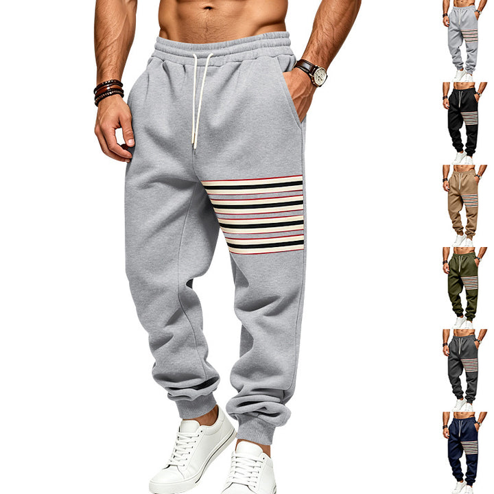 Herren Sportliche Jogginghose mit seitlichem Streifenpanel und Kordelzug Echoarchiv