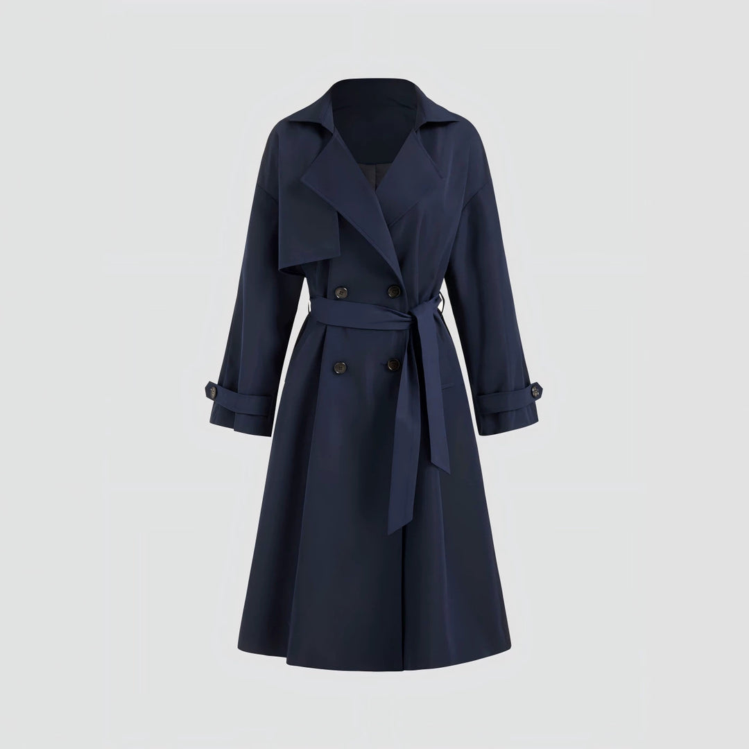 Damen Modischer Trenchcoat mit breitem Kragen Echo Archiv