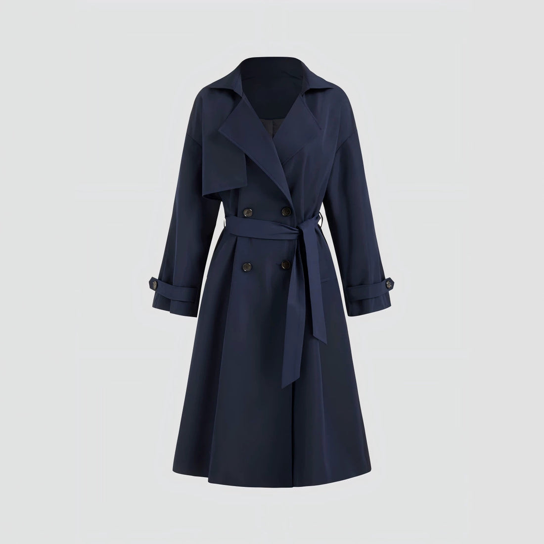 Damen Modischer Trenchcoat mit breitem Kragen Echo Archiv