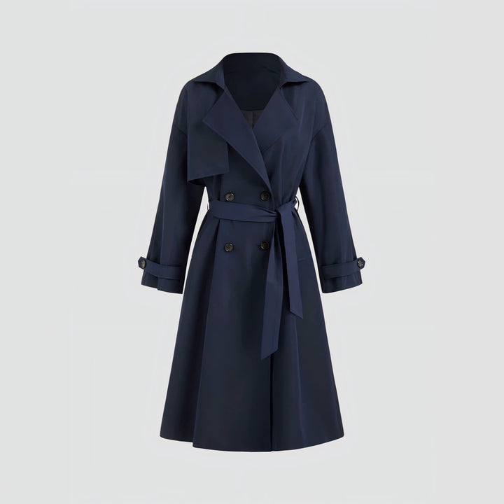 Damen Modischer Trenchcoat mit breitem Kragen Echo Archiv
