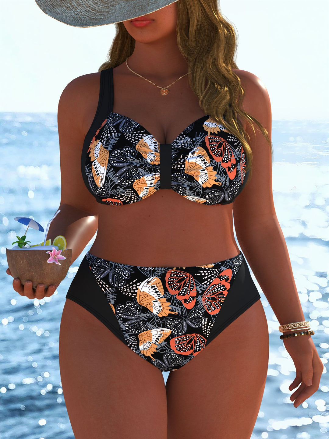 Damen Bikinis mit festem Halt und modischen Mustern Echo Archiv