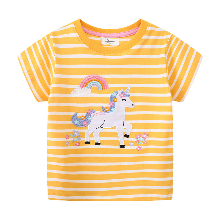 Mädchen T-Shirt mit verspieltem Einhorn-Motiv Echo Archiv