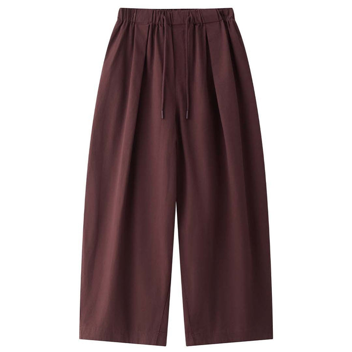 Damen Weite High‑Waist Cargo-Harem-Hose mit elastischem Bund und großen aufgesetzten Taschen Echoarchiv