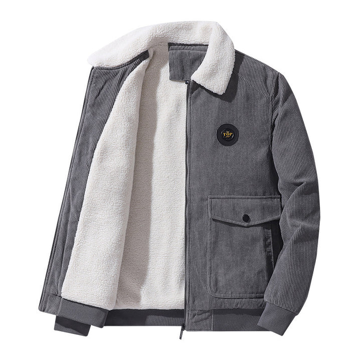 Herren Lässige Teddy-Fleece Jacke Echo Archiv