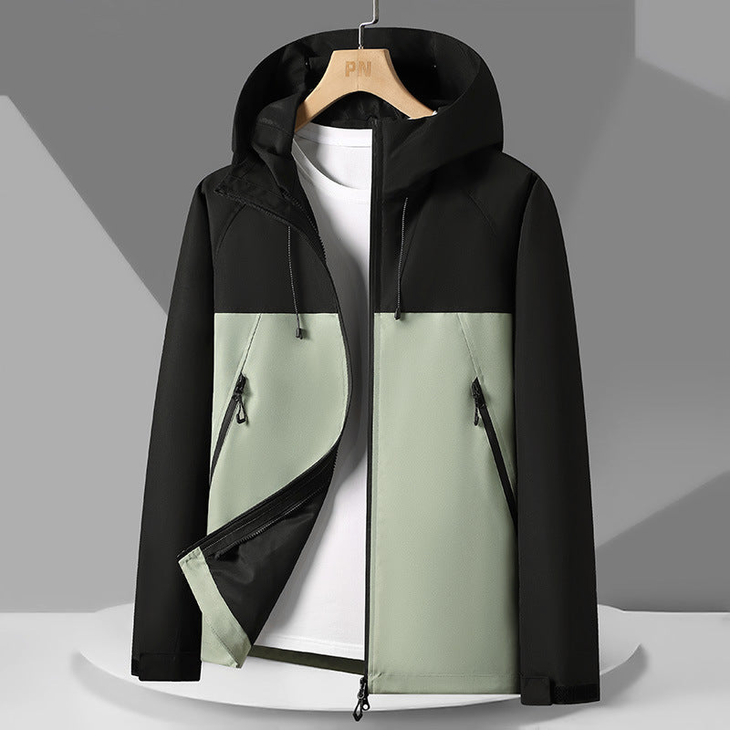 Herren Atmungsaktive Wetterjacke mit verstellbarer Kapuze Echoarchiv