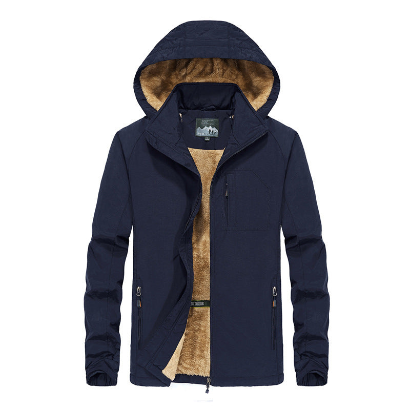 Herren Winddichte Softshell-Kapuzenjacke mit thermischer Teddyfutter-Innenlage Echo Archiv