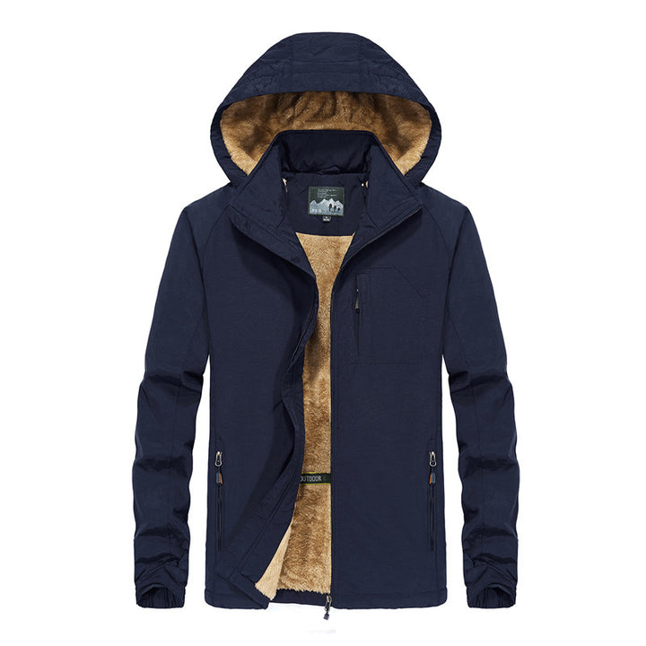 Herren Winddichte Softshell-Kapuzenjacke mit thermischer Teddyfutter-Innenlage Echo Archiv