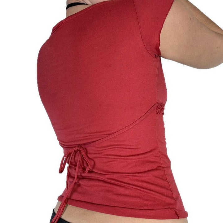 Damen Elegantes Oberteil mit Spitzen- und Drapierungselementen Echo Archiv