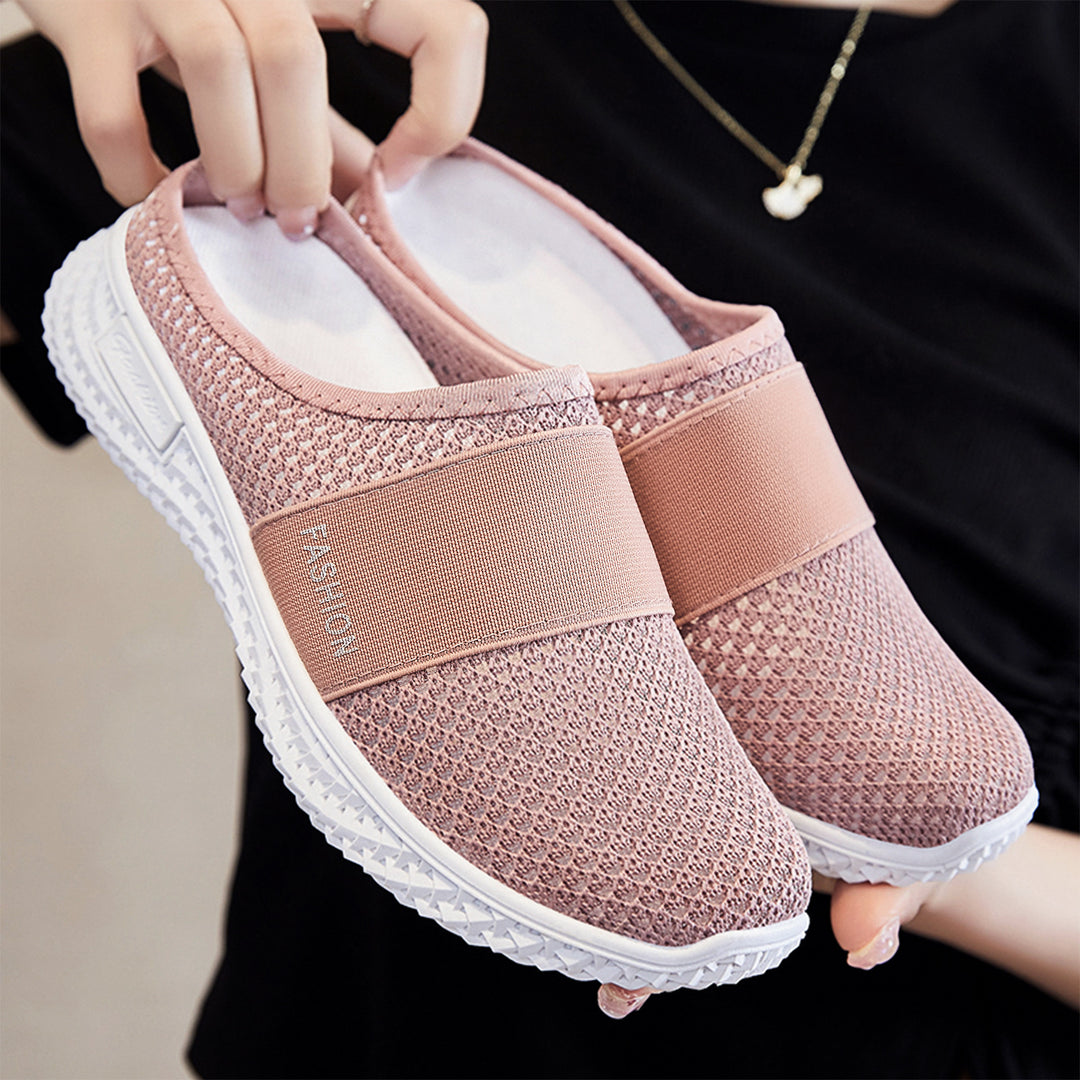 Damen nan gestrickter atmungsaktiver Slip-On Sneaker mit elastischem Mittelband Echo Archiv