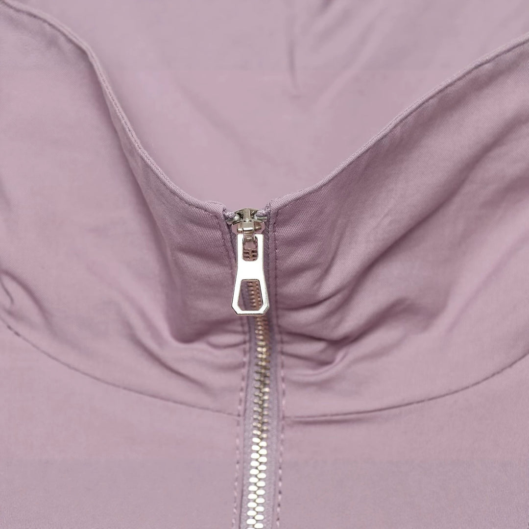 Damen Leichter Cropped Blouson mit hohem Stehkragen und elastischem Saum Echo Archiv
