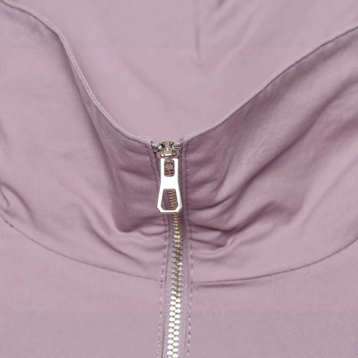 Damen Leichter Cropped Blouson mit hohem Stehkragen und elastischem Saum Echo Archiv