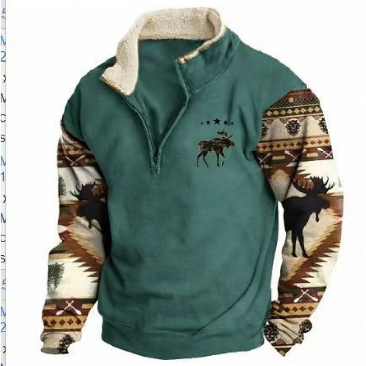 Herren Modischer Hoodie mit Kapuze und maritimem Druck Echoarchiv