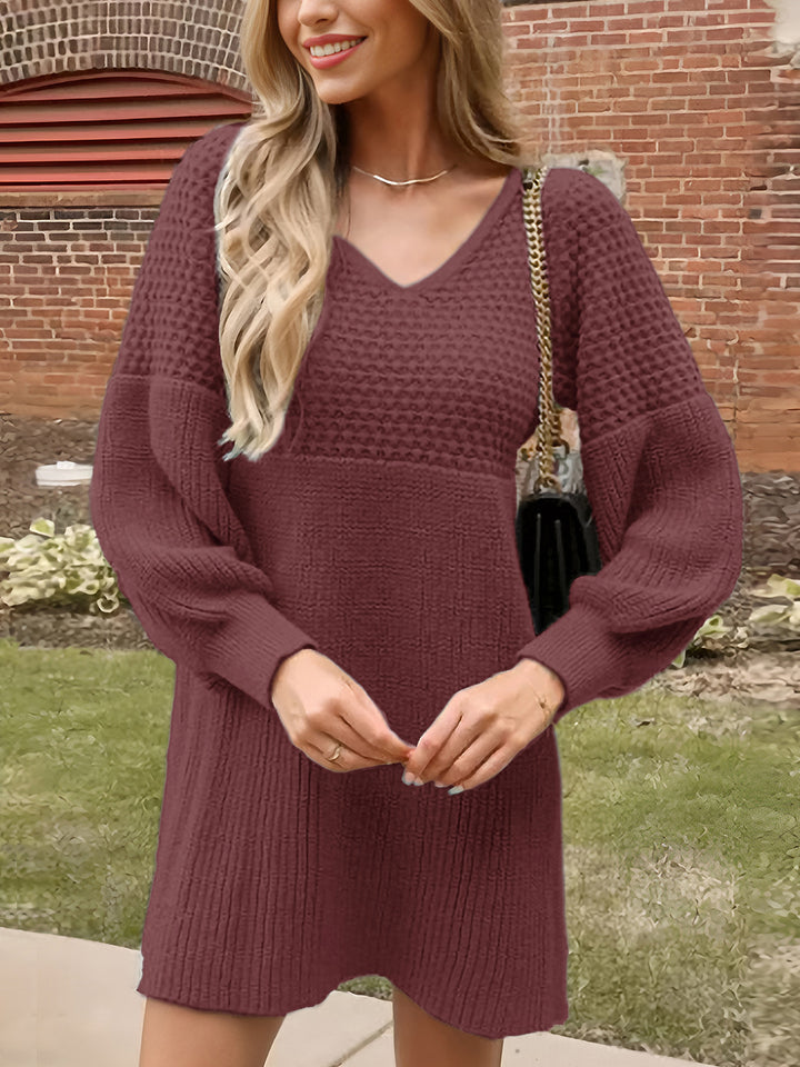 Damen Verspieltes Strickkleid mit Ballonärmeln Echo Archiv
