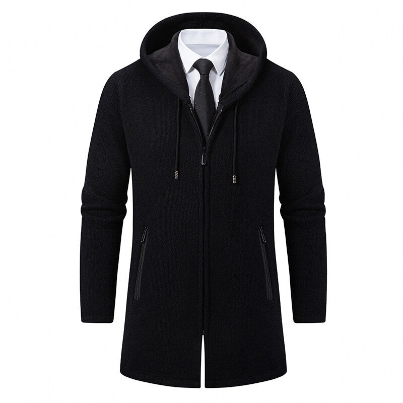 Herren urbane Kombination aus eleganter Jacke mit Kapuze und schickem Reißverschluss Echoarchiv