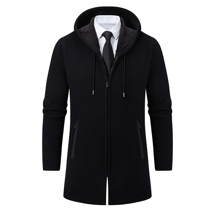 Herren urbane Kombination aus eleganter Jacke mit Kapuze und schickem Reißverschluss Echoarchiv