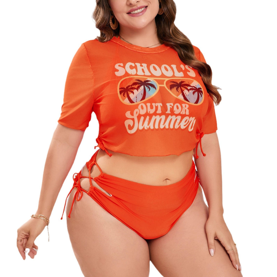 Damen Bademode-Set mit knapper Crop-Top-Bluse und hochgeschnittenen Shorts Echo Archiv