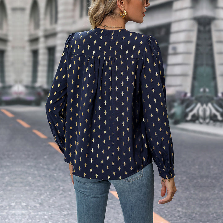 Damen Elegante Bluse mit geometrischem Muster Echo Archiv