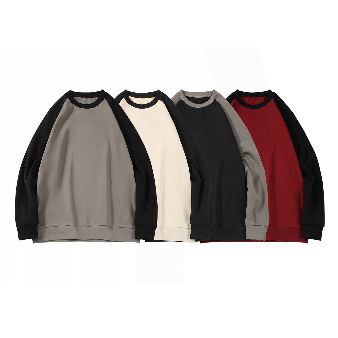 Herren Raglan‑Sweatshirt mit kontrastärmel, weichem Fleece‑Innenfutter und geripptem Saum Echo Archiv