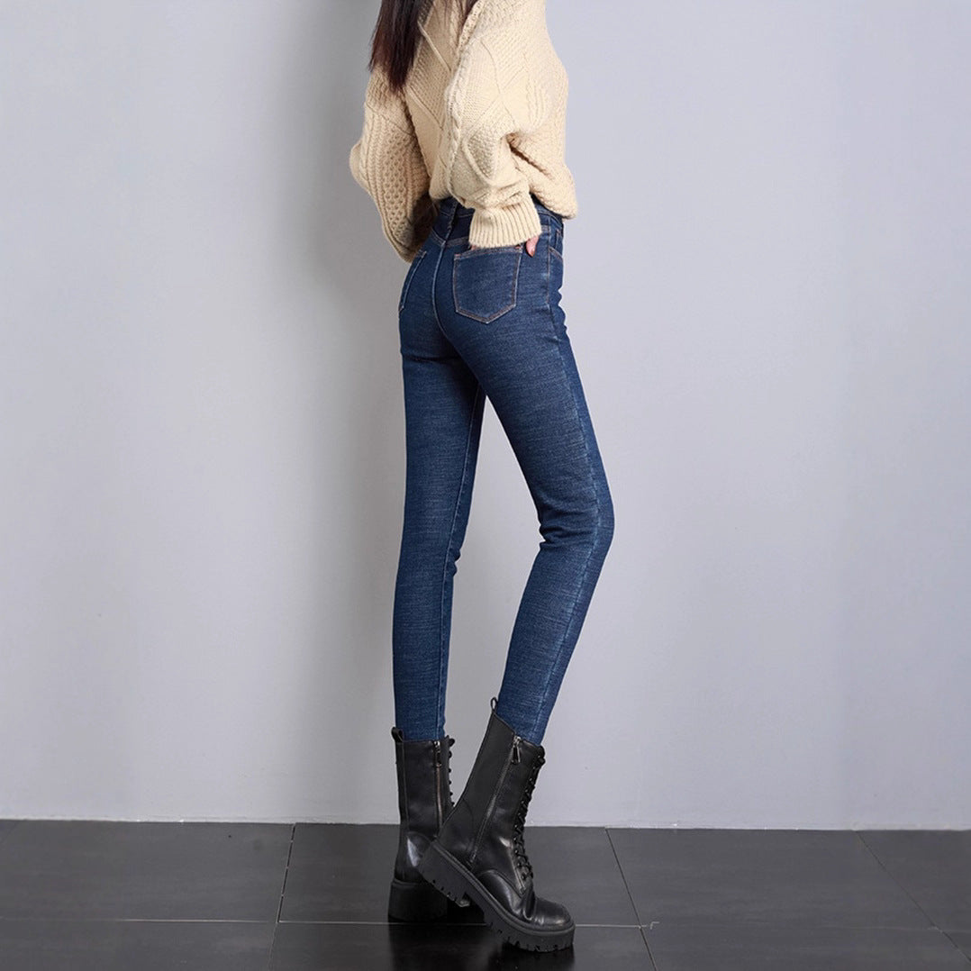 Damen nan hoch geschnittene Röhrenjeans mit formendem Stretchbund und schmalem Knöchelabschluss Echo Archiv