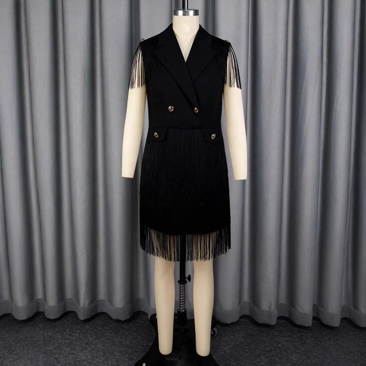 Damen Fransen-Kleid im eleganten Blazer-Stil Echo Archiv