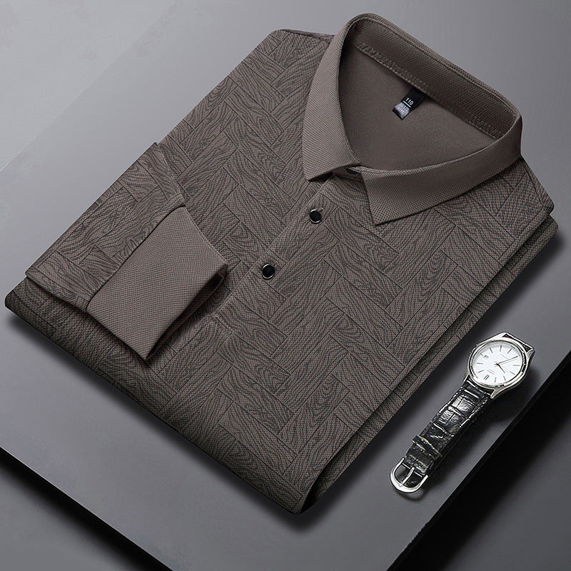 Herren stylisches Polohemd mit strukturiertem Design Echoarchiv