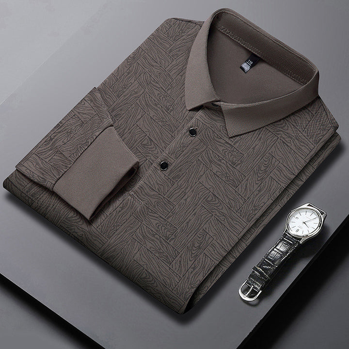 Herren stylisches Polohemd mit strukturiertem Design Echoarchiv