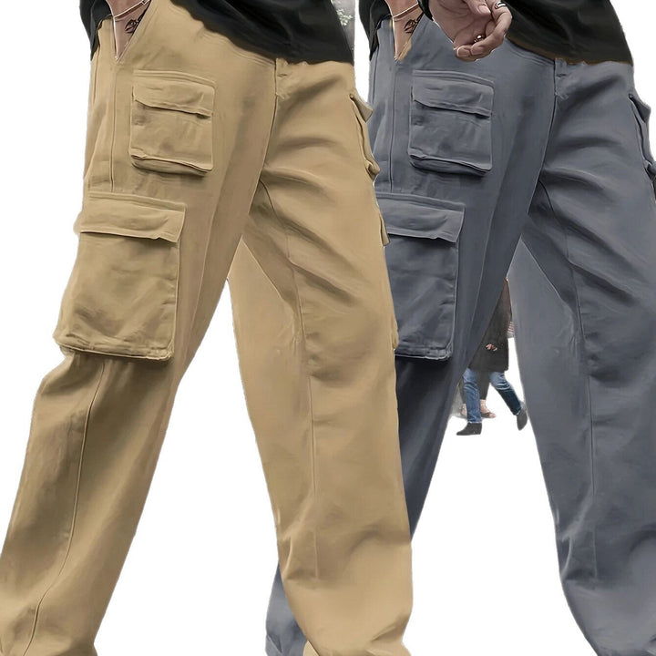Herren Oversize Utility-Cargohose mit mehrfachen aufgesetzten Klapptaschen Echo Archiv