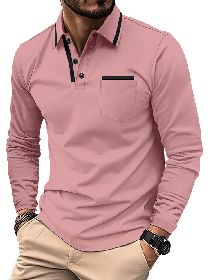Herren Langarm Poloshirt mit modernem Design Echoarchiv