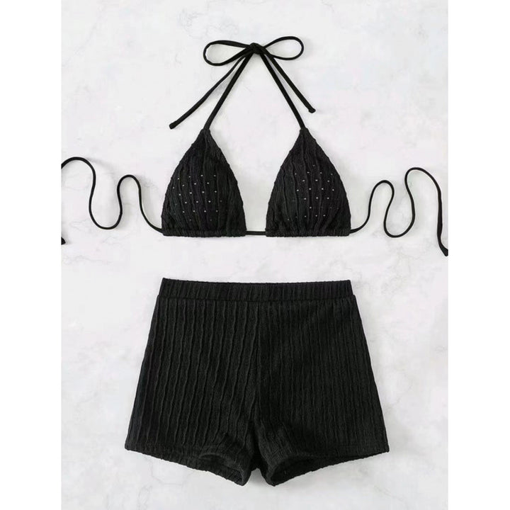 Damen Triangel-Bikini mit hochwertigem Rüschendesign und stretchy Shorts Echo Archiv