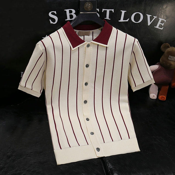 Stylisches kurzärmliges Strickhemd für Herren Echo Archive