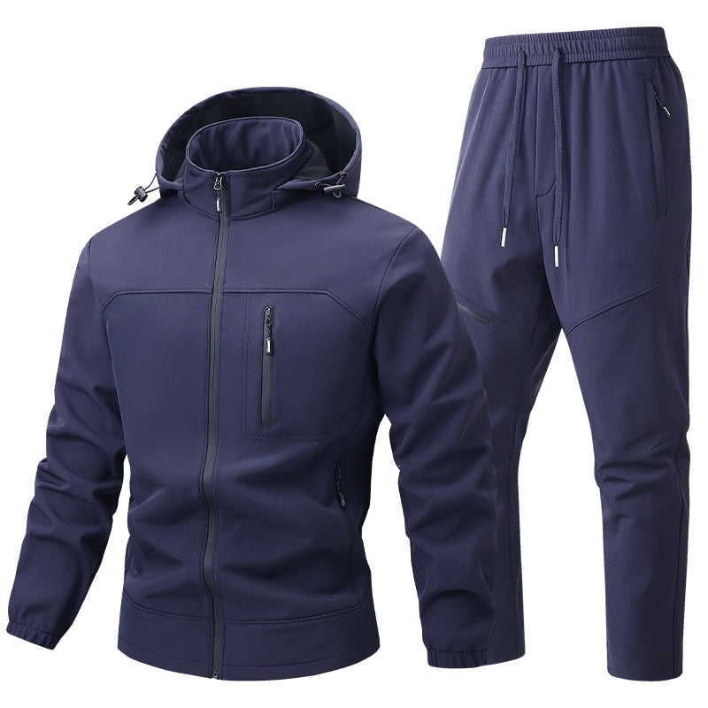 Herren Funktionale Sportjacke mit Kapuze und Jogginghose Echo Archiv