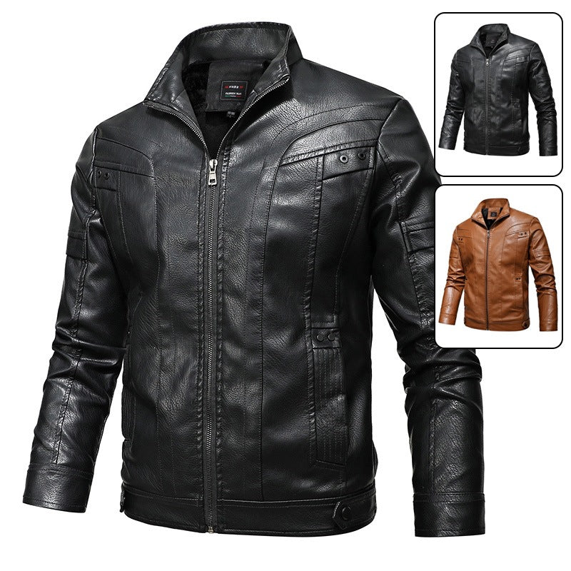 Herren Elegante Motorradlederjacke Echo Archiv
