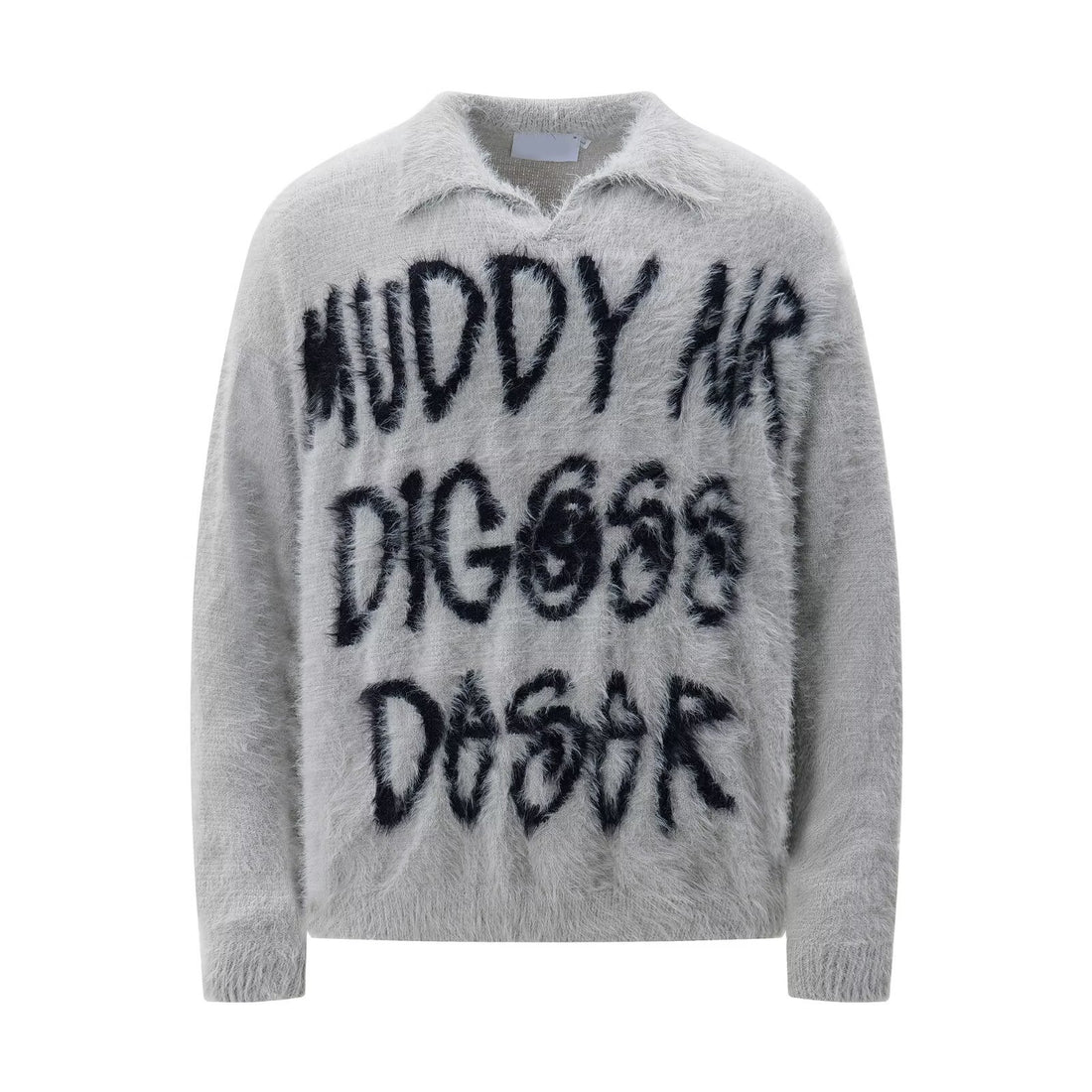 Damen Modischer Pullover mit einzigartigem Schriftzug Echoarchiv