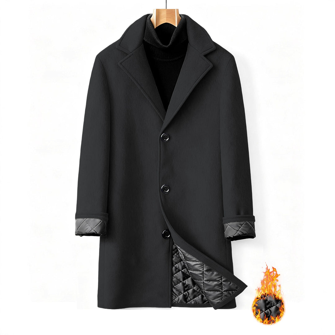Herren eleganter, taillierter Business-Doppelreiher Mantel Echoarchiv