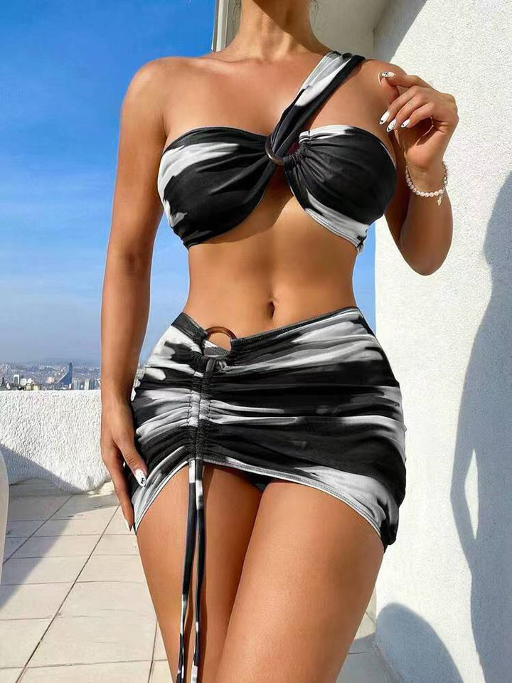 Damen Cropped Top und Minirock Set Echo Archiv