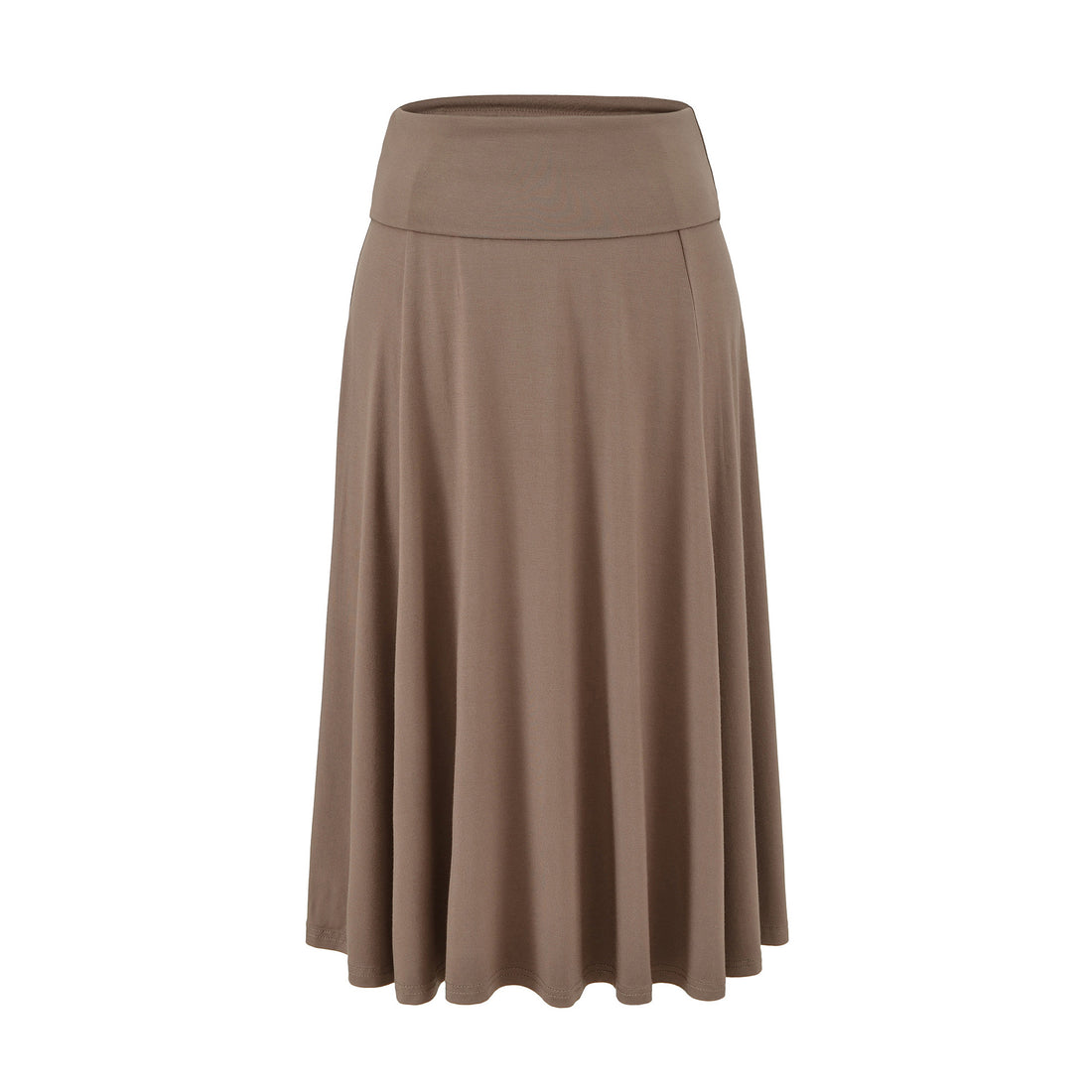 Damen Weicher Jersey‑Maxirock mit Umschlagbund und weit schwingender A‑Linie Echoarchiv