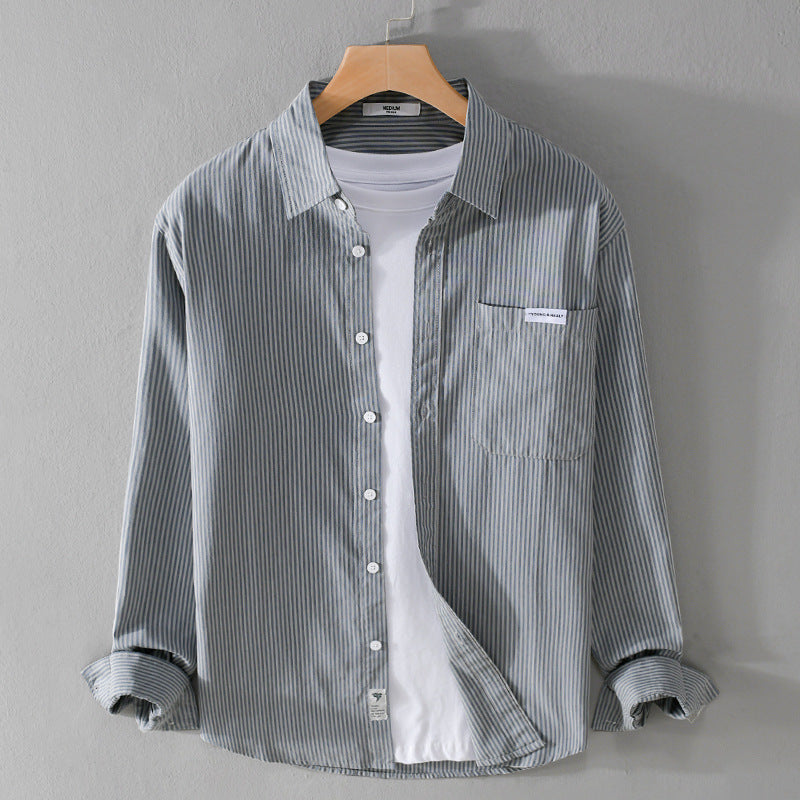 Herren Feines Cordhemd im Overshirt‑Stil mit Brusttasche, Relaxed Fit und feiner Wellenstruktur Echoarchiv