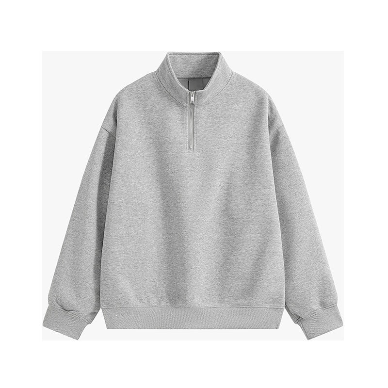 Unisex oversized Halbzip-Sweatshirt mit Stehkragen, Rippbündchen und weichem Fleece-Innenfutter Echo Archiv
