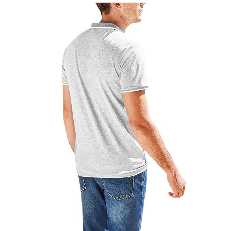 Herren Poloshirt mit modischem Kragen und praktischer Brusttasche Echoarchiv