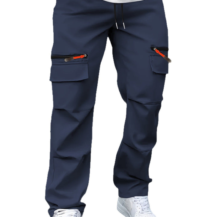 Herren Technische Cargo-Jogginghose mit Reißverschlusstaschen, Klappfächern & Tunnelzugbund Echo Archiv