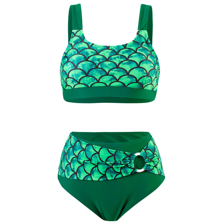 Damen Hochtailliertes Bikini-Set mit raffiniertem Ring-Design Echo Archiv