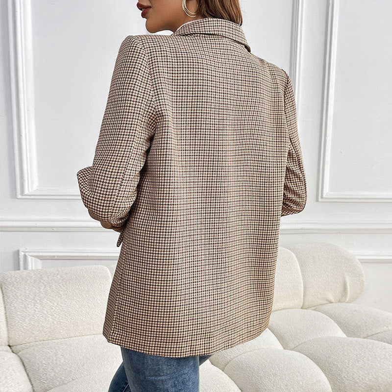 Damen Karierter Blazer im eleganten Schnitt Echo Archiv
