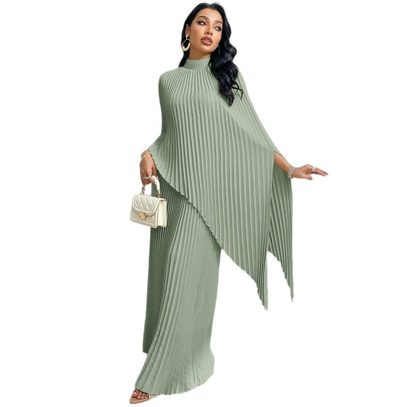 Damen Elegant gefaltete Cape-Bluse Set Echo Archiv