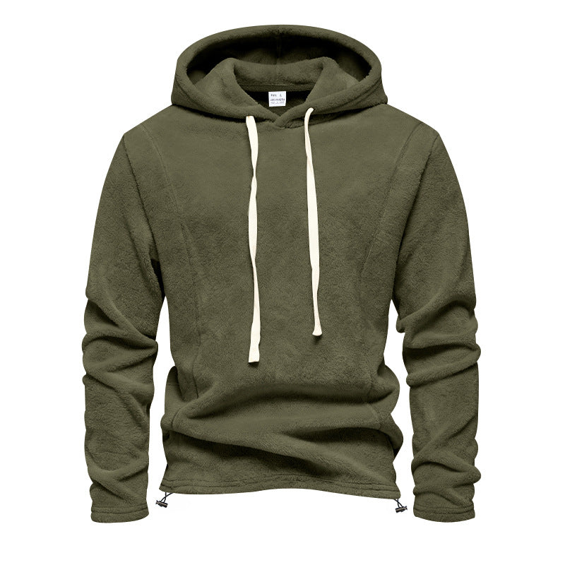 Herren Flauschiger Kapuzenpullover aus Teddy‑Fleece mit Tunnelzugsaum Echoarchiv