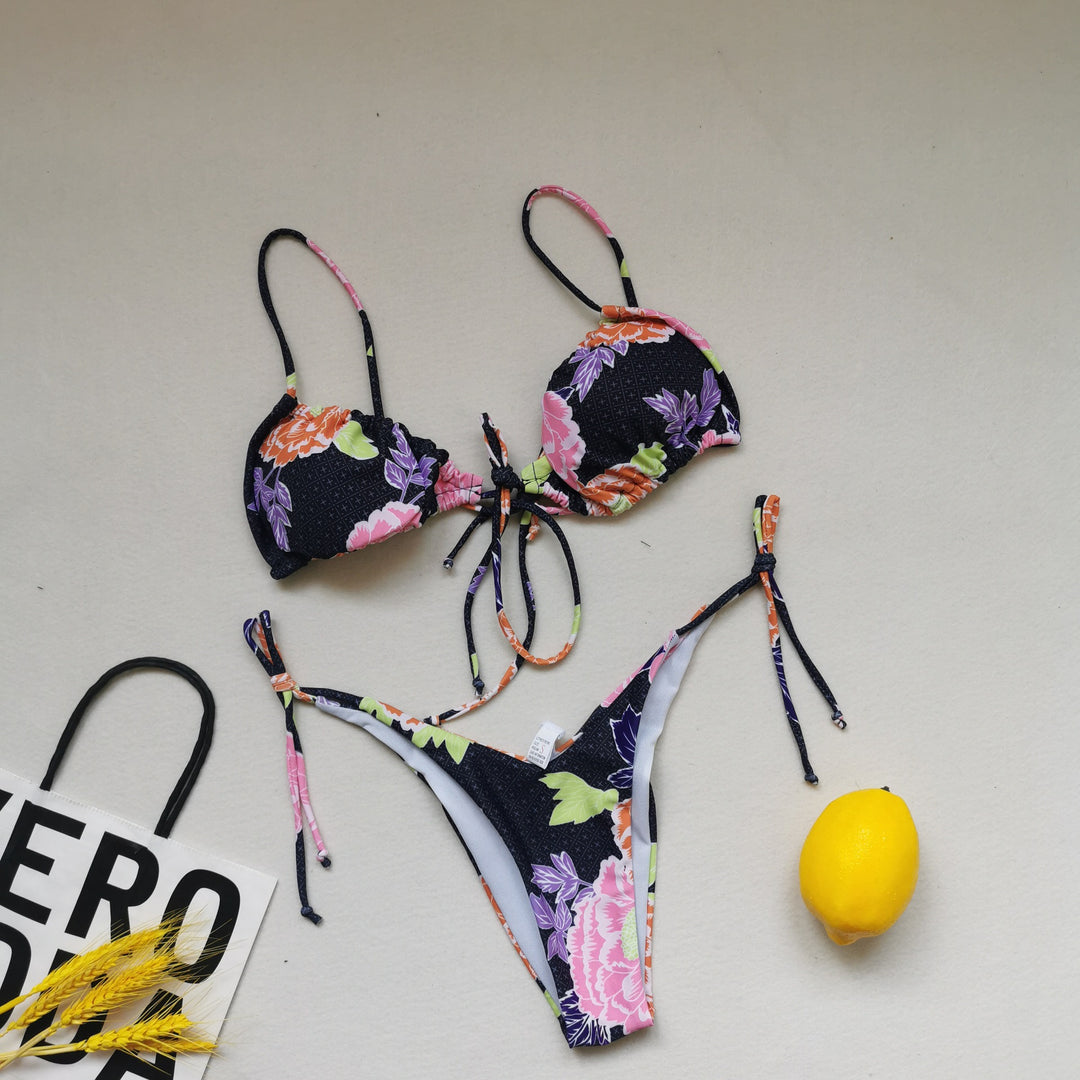 Damen Triangel-Bikini mit regulierbaren Bindebändern Echo Archiv